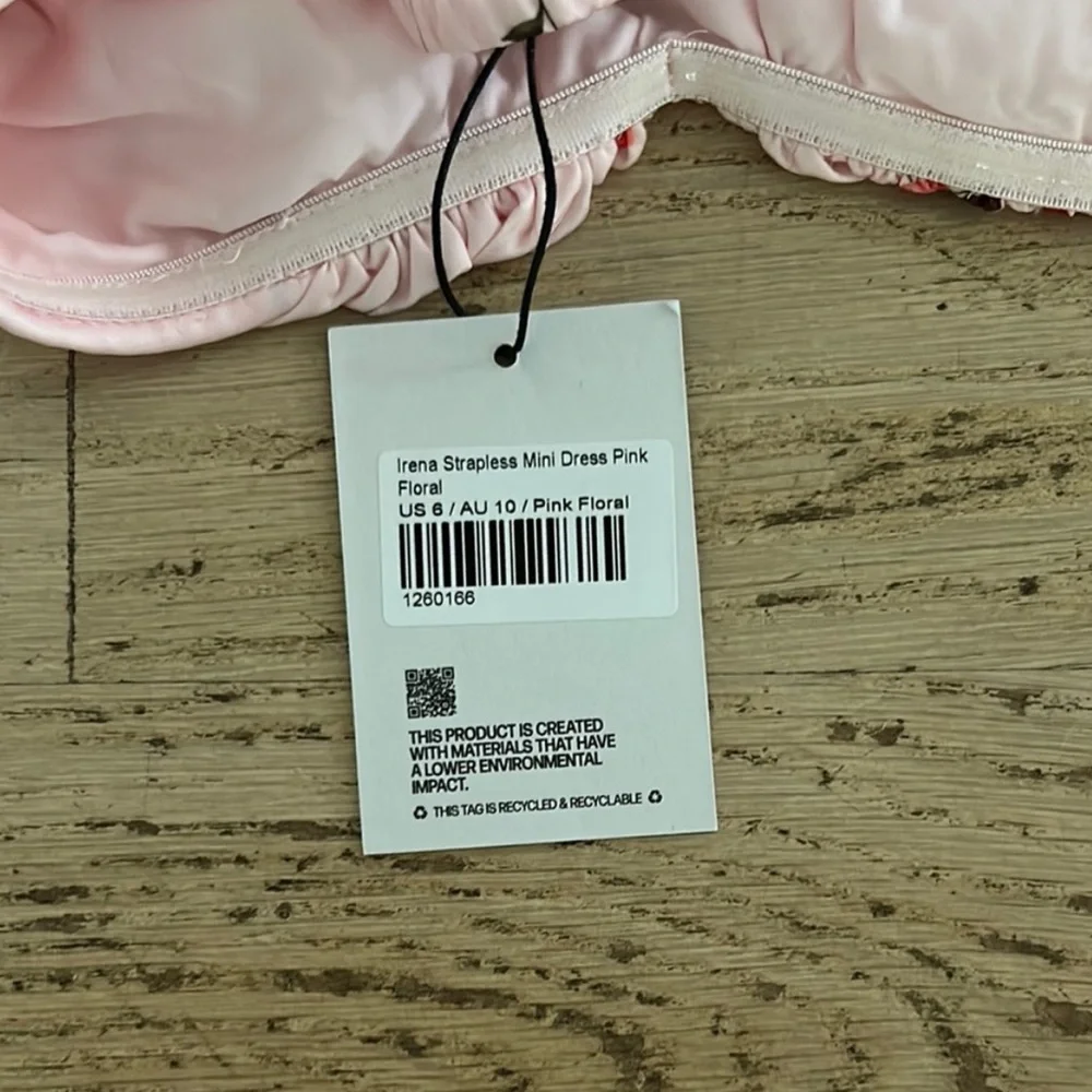 Princess Polly Floral Strapless Mini Dress - Pink and Red - Picture 3 of 3